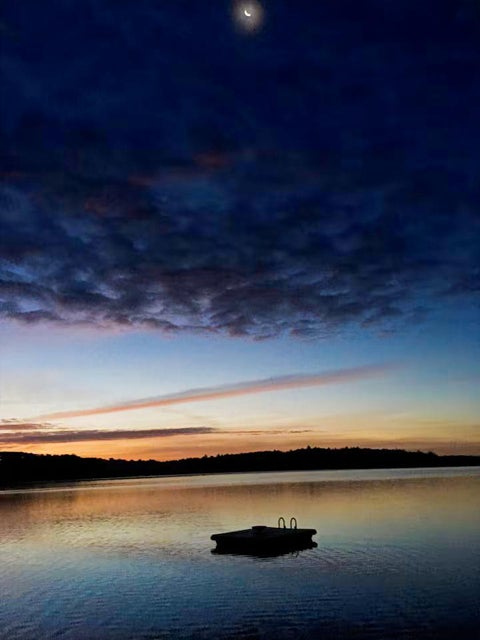 Sunset swimming dock