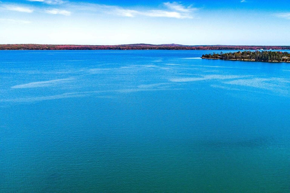Aerial looking out the bay