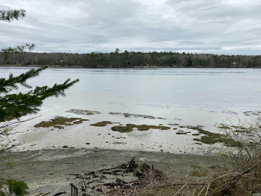 Beach at low tide.